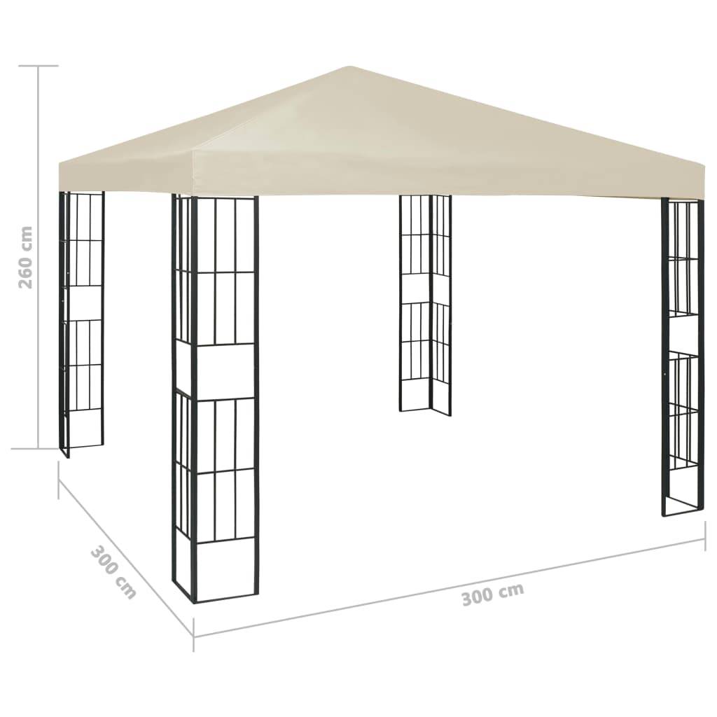 vidaXL Pavillon 3×3 m Creme