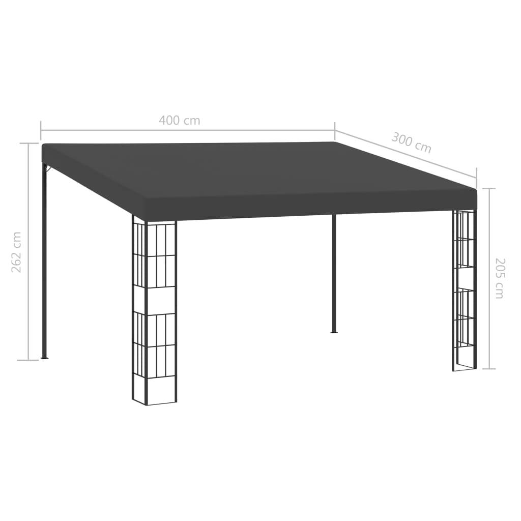 vidaXL Wand-Pavillon 3x4 m Anthrazit Stoff