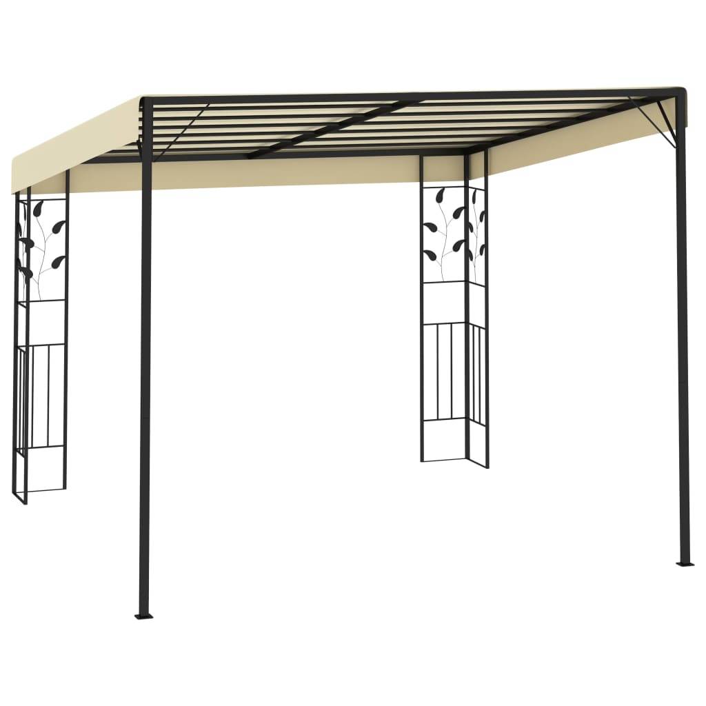 vidaXL Wand-Pavillon 3x3x2,5 m Cremeweiß