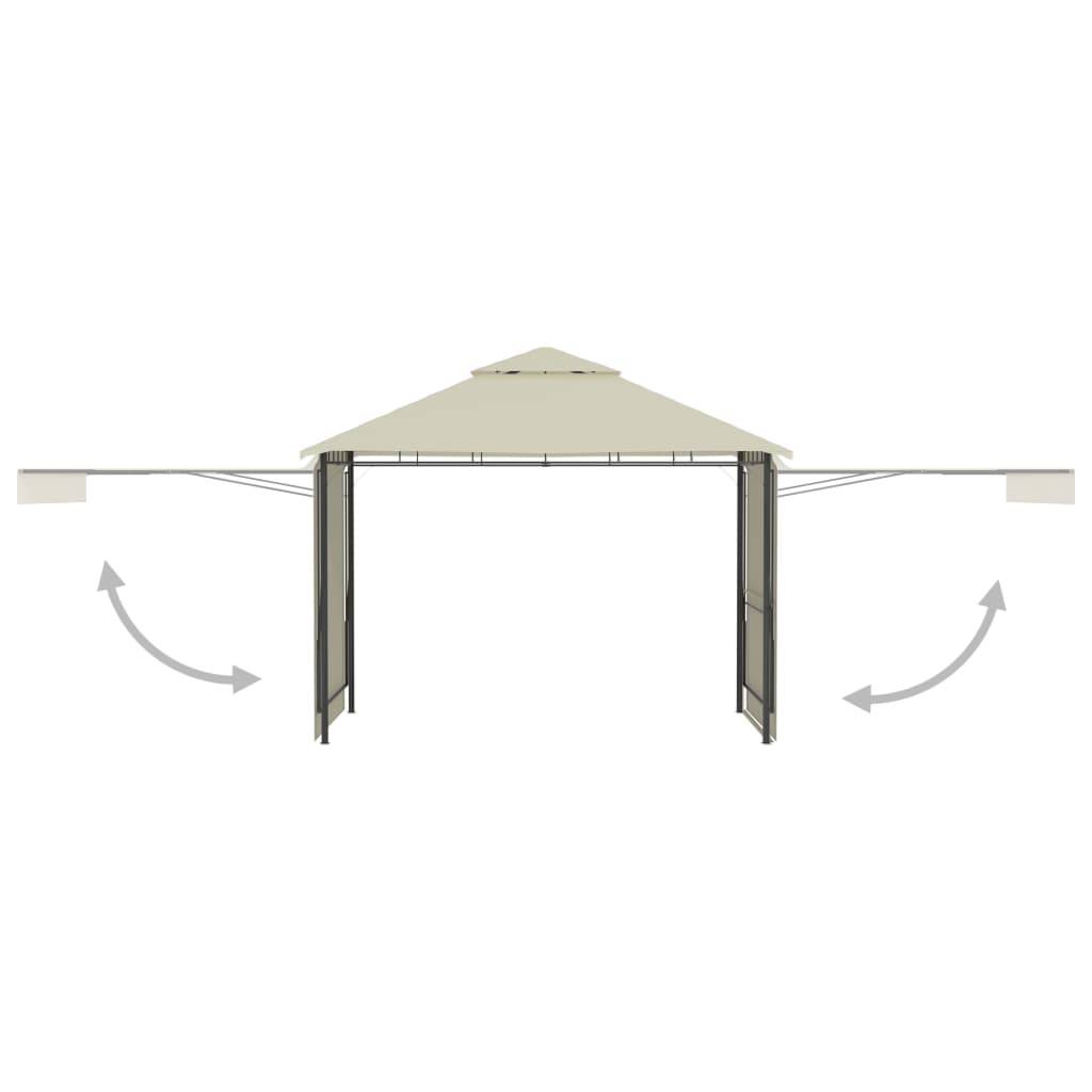 vidaXL Pavillon mit Doppelt Erweiterten Dächern 3x3x2,75 cm 180 g/m²