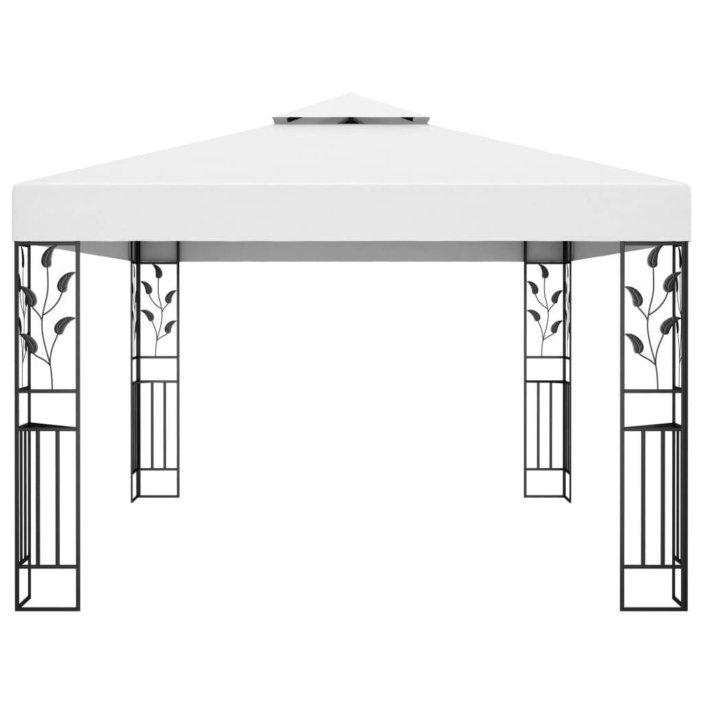 vidaXL Pavillon mit Doppeldach 3x4 m Weiß