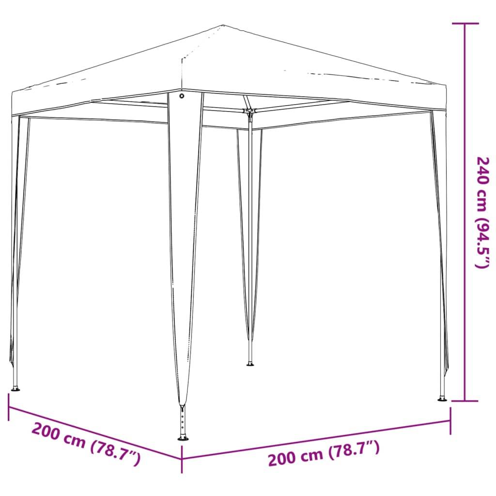 vidaXL Profi-Partyzelt 2x2 m Anthrazit