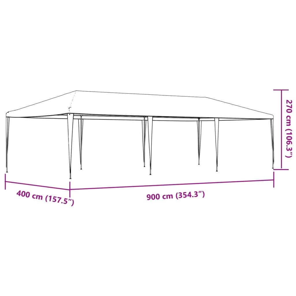 vidaXL Partyzelt 4 x 9 m Weiß