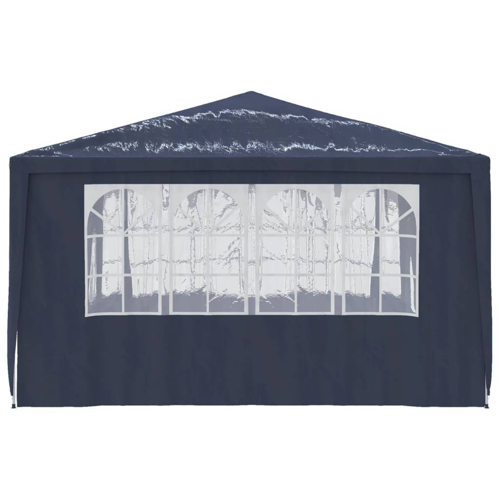 vidaXL Profi-Partyzelt mit Seitenwänden 4×4 m Blau 90 g/m²