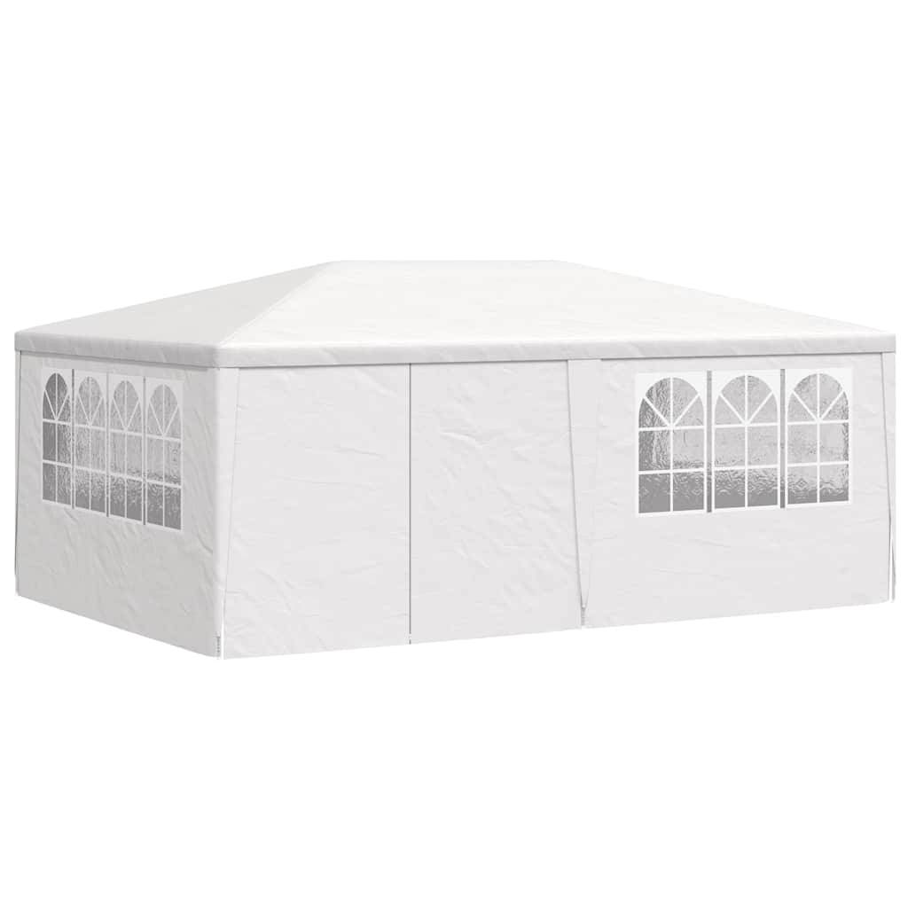 vidaXL Profi-Partyzelt mit Seitenwänden 4×6 m Weiß 90 g/m²