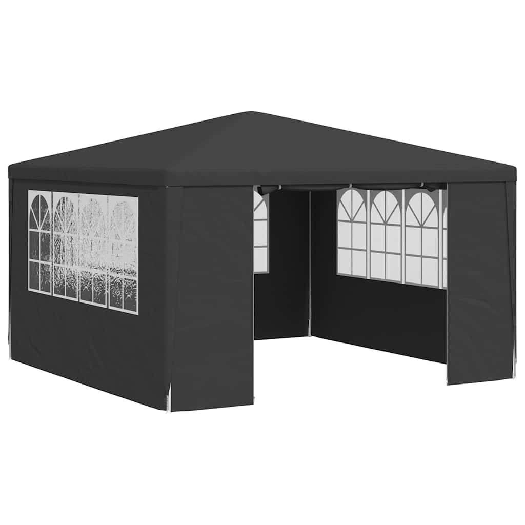 vidaXL Profi-Partyzelt mit Seitenwänden 4×4 m Anthrazit 90 g/m²