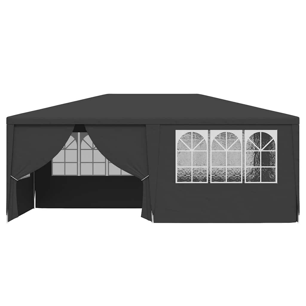 vidaXL Profi-Partyzelt mit Seitenwänden 4×6 m Anthrazit 90 g/m²