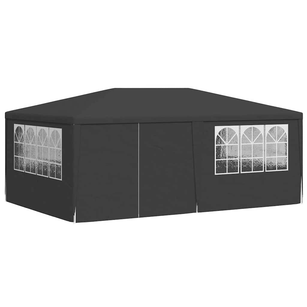 vidaXL Profi-Partyzelt mit Seitenwänden 4×6 m Anthrazit 90 g/m²