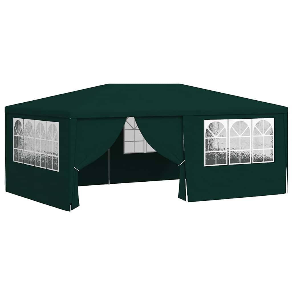 vidaXL Profi-Partyzelt mit Seitenwänden 4×6 m Grün 90 g/m²