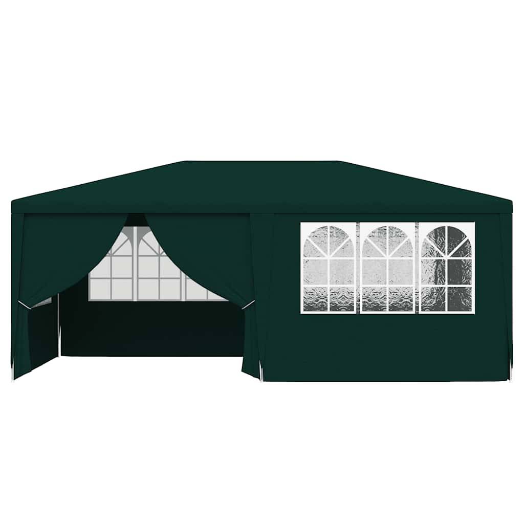 vidaXL Profi-Partyzelt mit Seitenwänden 4×6 m Grün 90 g/m²