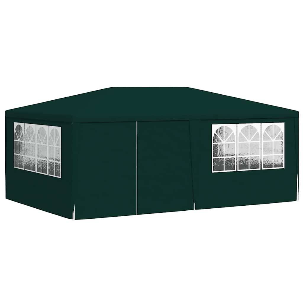 vidaXL Profi-Partyzelt mit Seitenwänden 4×6 m Grün 90 g/m²