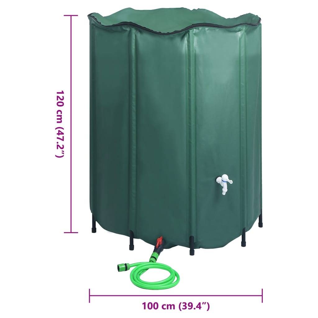 vidaXL Regenwassertank Faltbar mit Hahn 1000 L