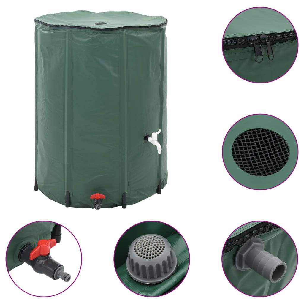 vidaXL Regenwassertank Faltbar mit Hahn 1350 L
