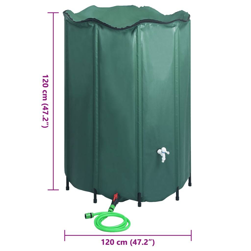 vidaXL Regenwassertank Faltbar mit Hahn 1350 L