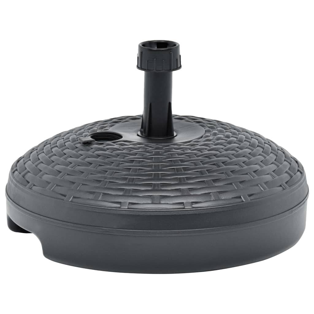vidaXL Sonnenschirmständer Sand/Wasser 20L Anthrazit Kunststoff Rattan