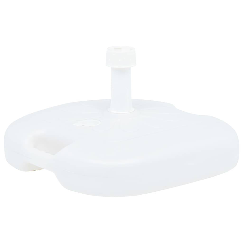 vidaXL Sonnenschirmständer Sand/Wasser 16 L Weiß Kunststoff