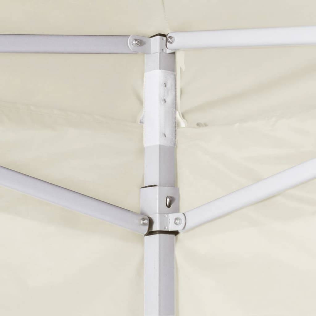 vidaXL Profi-Partyzelt Faltbar mit 2 Seitenwänden 2×2m Stahl Creme