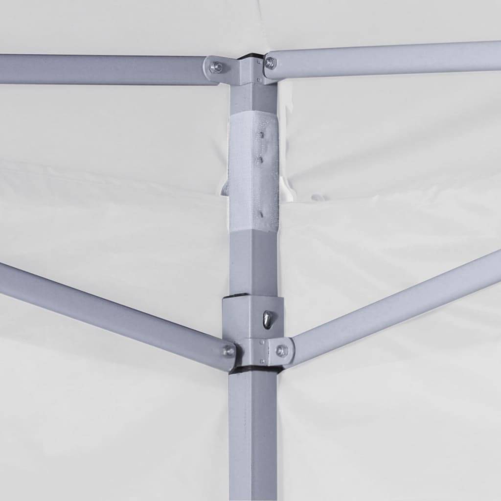 vidaXL Profi-Partyzelt Faltbar mit 4 Seitenwänden 2×2m Stahl Weiß