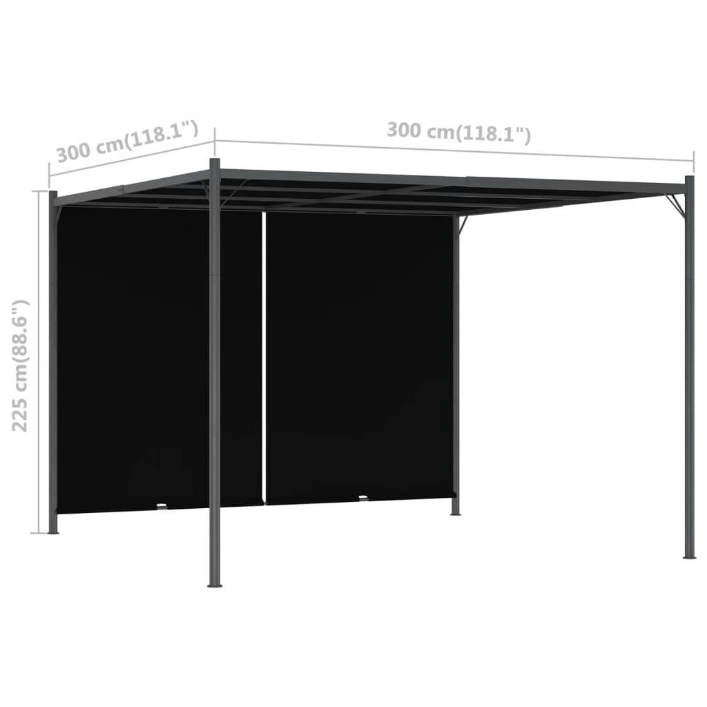 vidaXL Gartenpergola mit Versenkbarem Dach 3x3 m Anthrazit