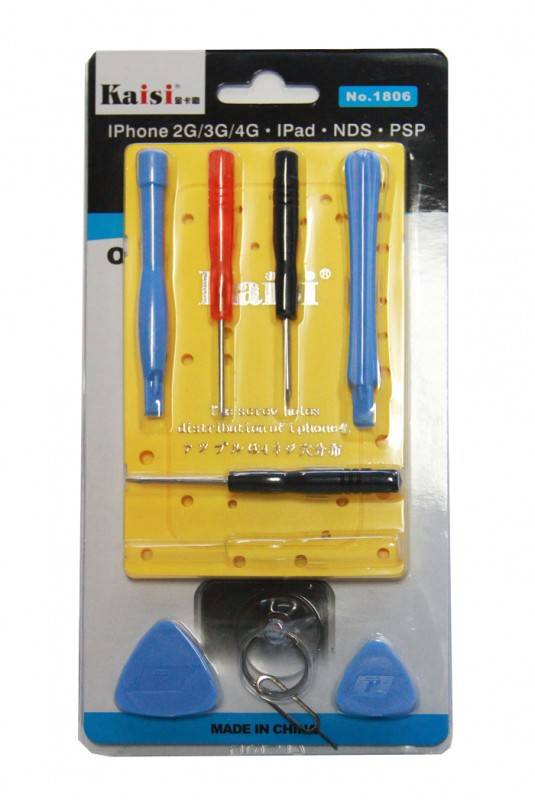 Werkzeugset für iPhone 3G, 3GS, 4, 4S, 5, 6, iPad und iPod,10-teilig