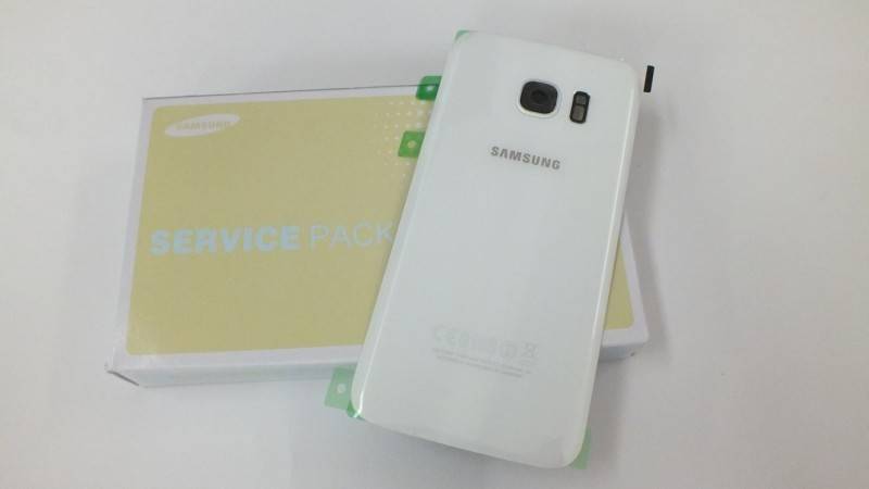 Samsung Galaxy S7 G930F Akkudeckel Glas weiß Backcover Rückseite GH82-11384D