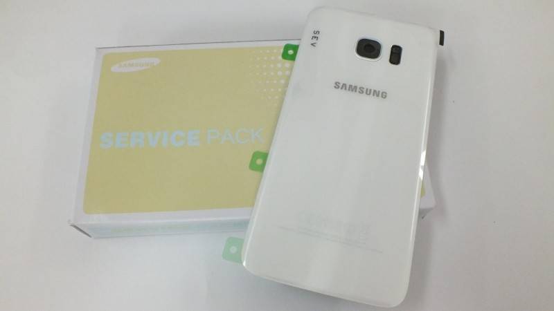 Samsung Galaxy S7 Edge G935F Akkudeckel Glas weiß Backcover Rückseite GH82-11346D