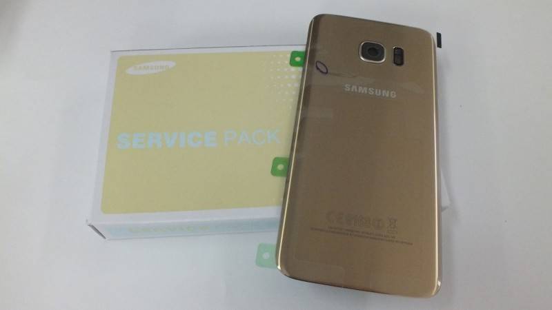 Samsung Galaxy S7 Edge G935F Akkudeckel Glas gold Backcover Rückseite GH82-11346C