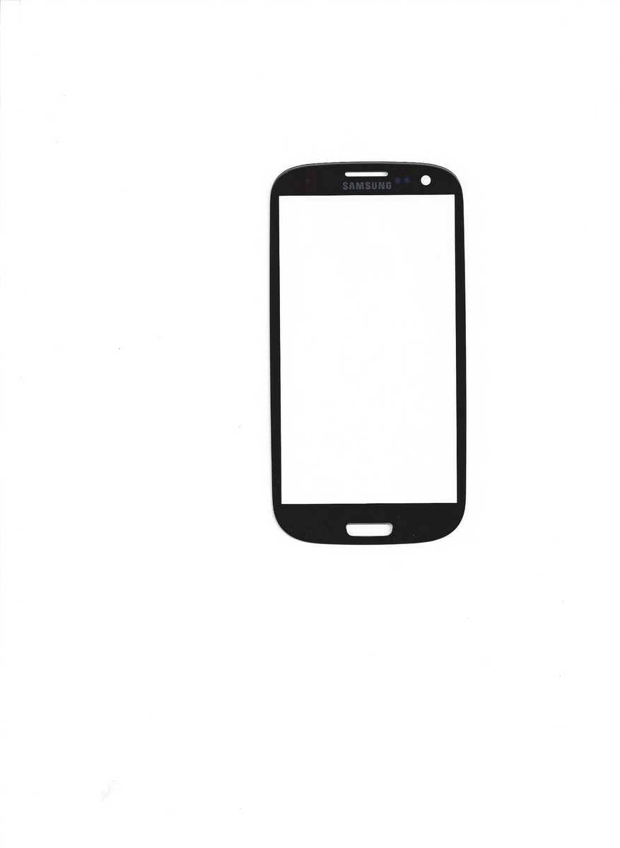 Frontscheibe für Samsung Galaxy S3 i9300 + 9305 LTE in schwarz / real black