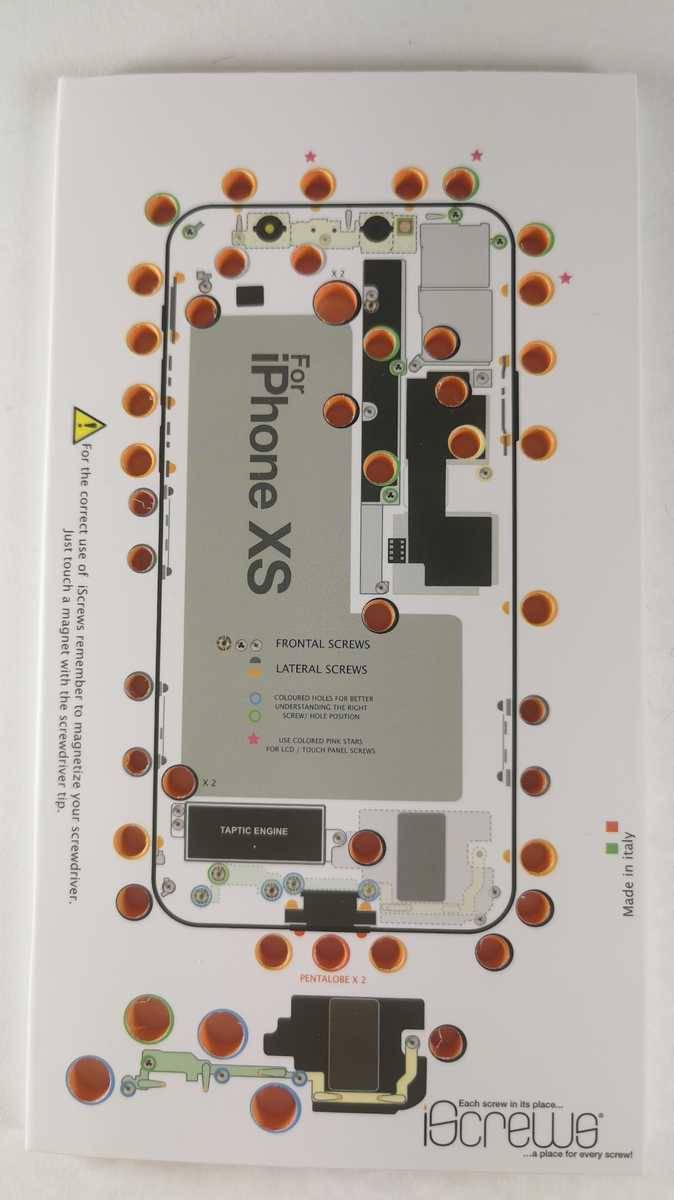 iScrews iPhone XS Schraubenaufbewahrung für Profis