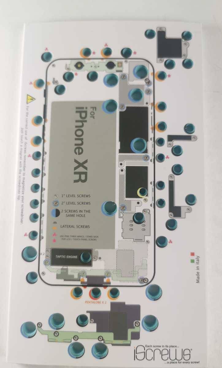 iScrews iPhone XR Schraubenaufbewahrung für Profis