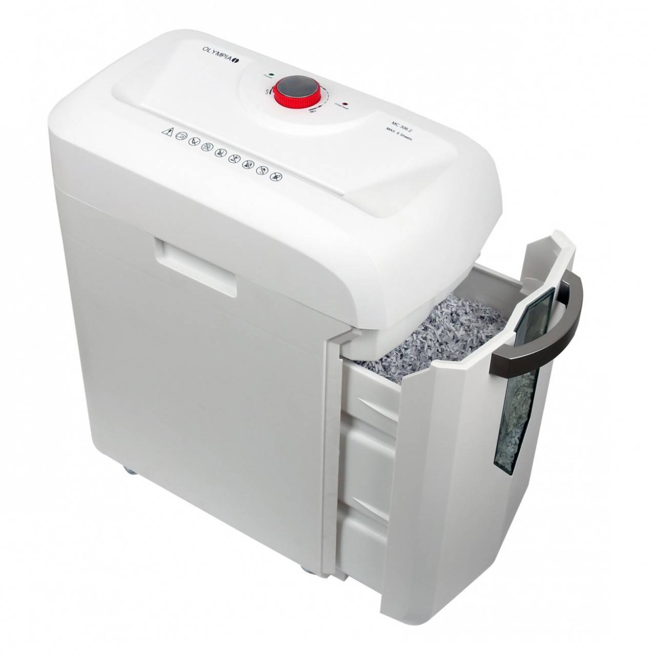 OLYMPIA MC 306.2 professioneller Aktenvernichter, Micro Partikelschnitt, bis 6 Blatt