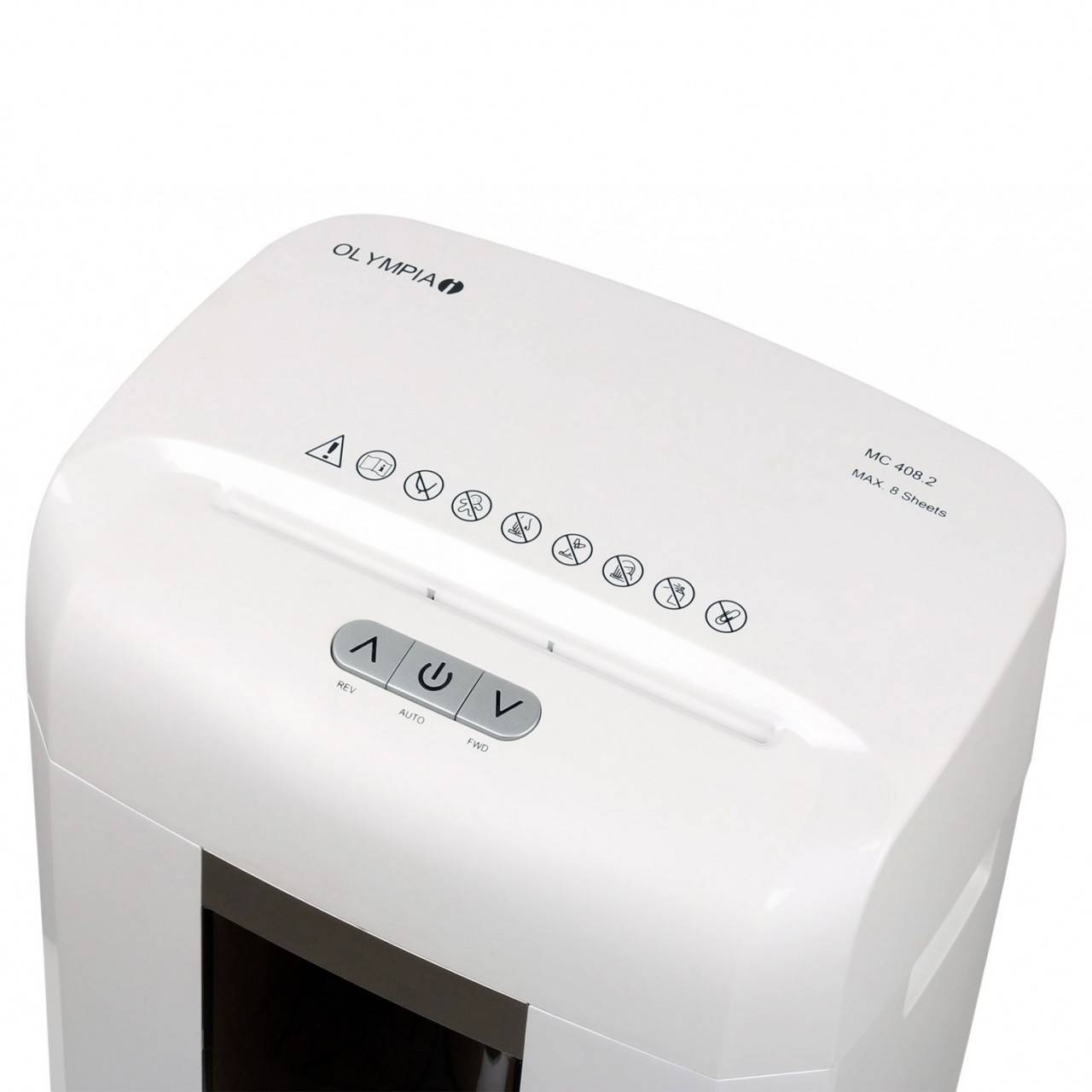 OLYMPIA MC 408.2 professioneller Aktenvernichter, Micro Partikelschnitt, bis 8 Blatt