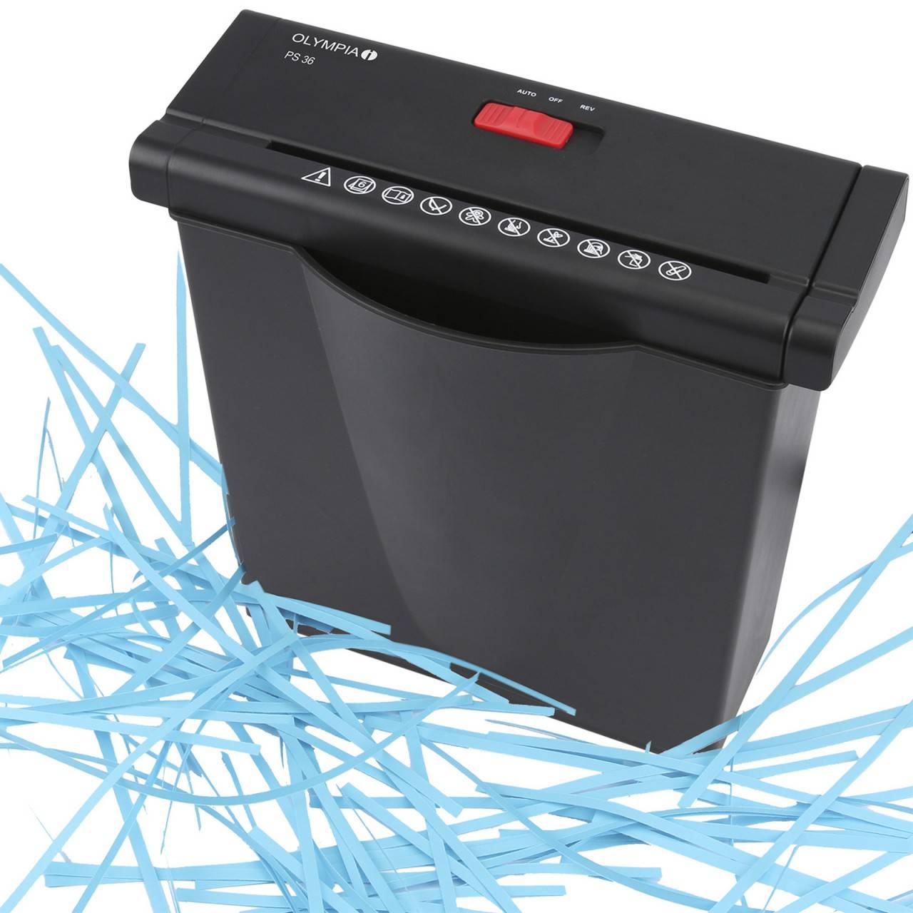 OLYMPIA PS 36 Aktenvernichter, Schwarz