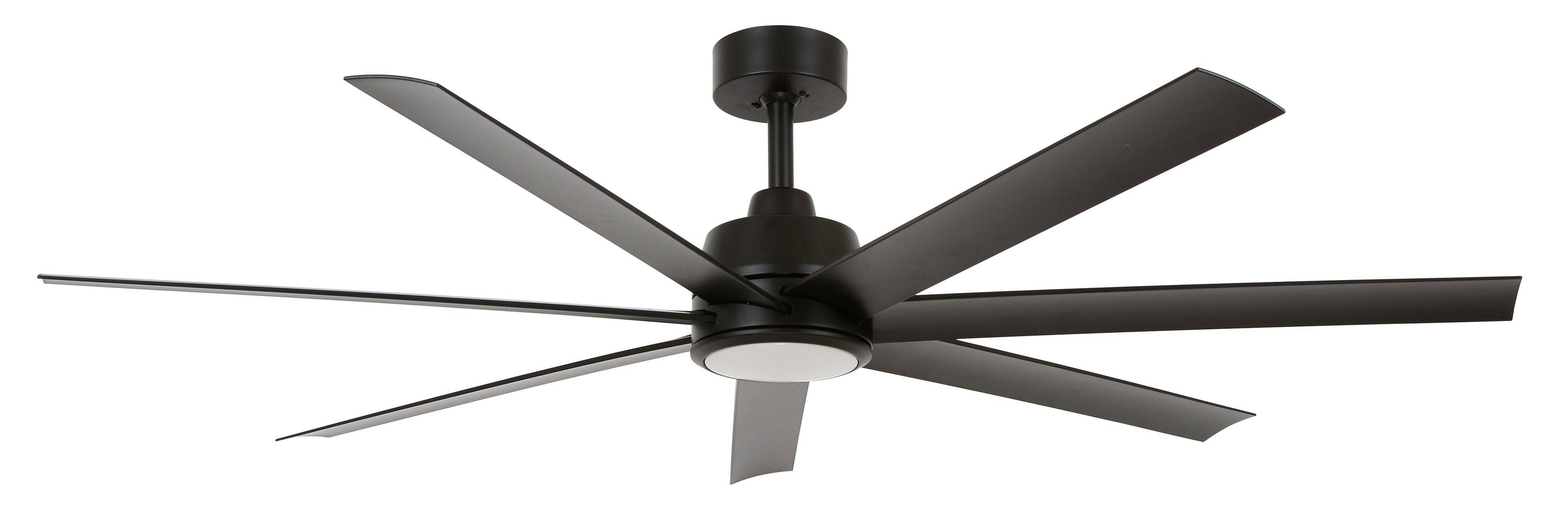 DC Deckenventilator Atlanta Schwarz mit LED