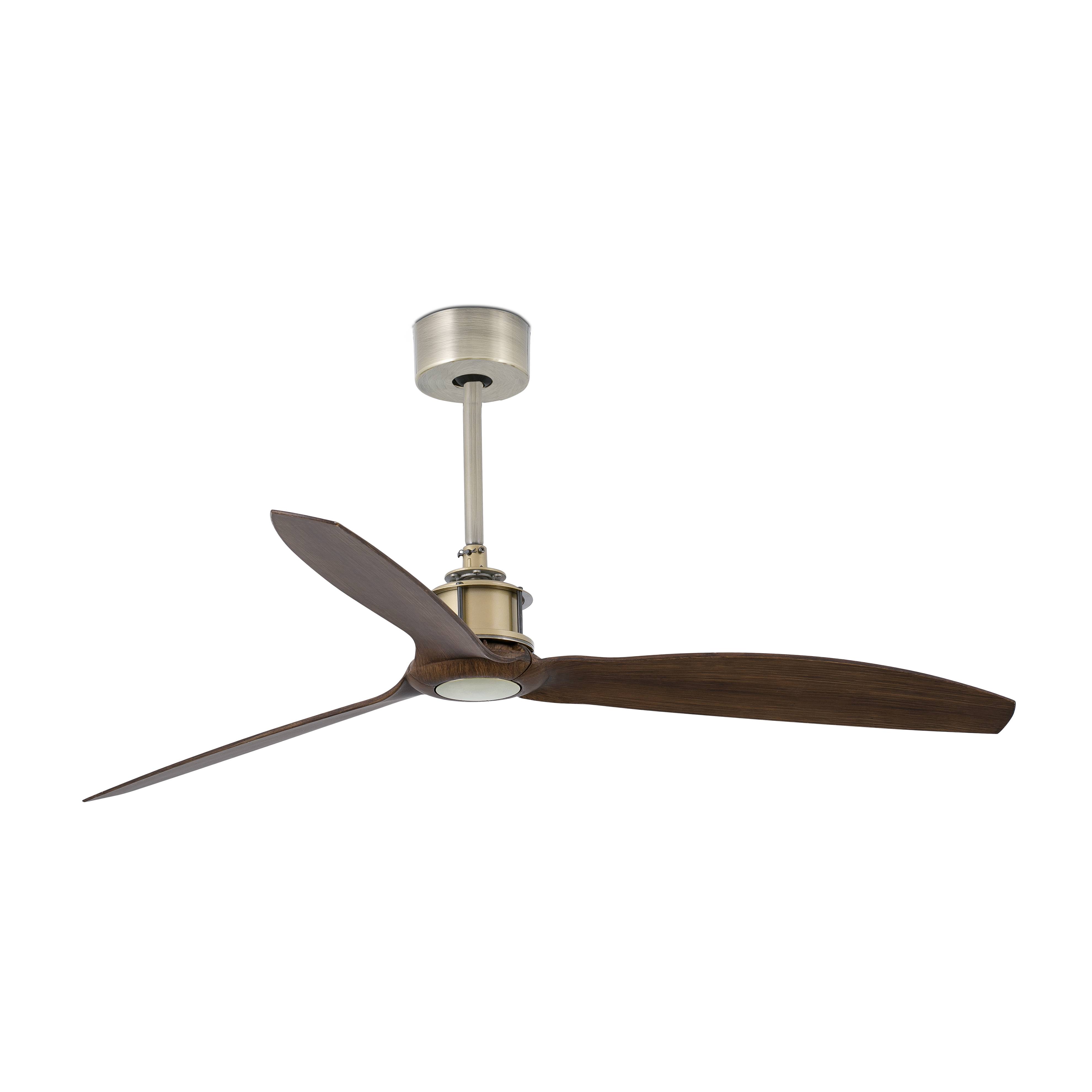 DC Deckenventilator Just Fan Messing / Walnuss