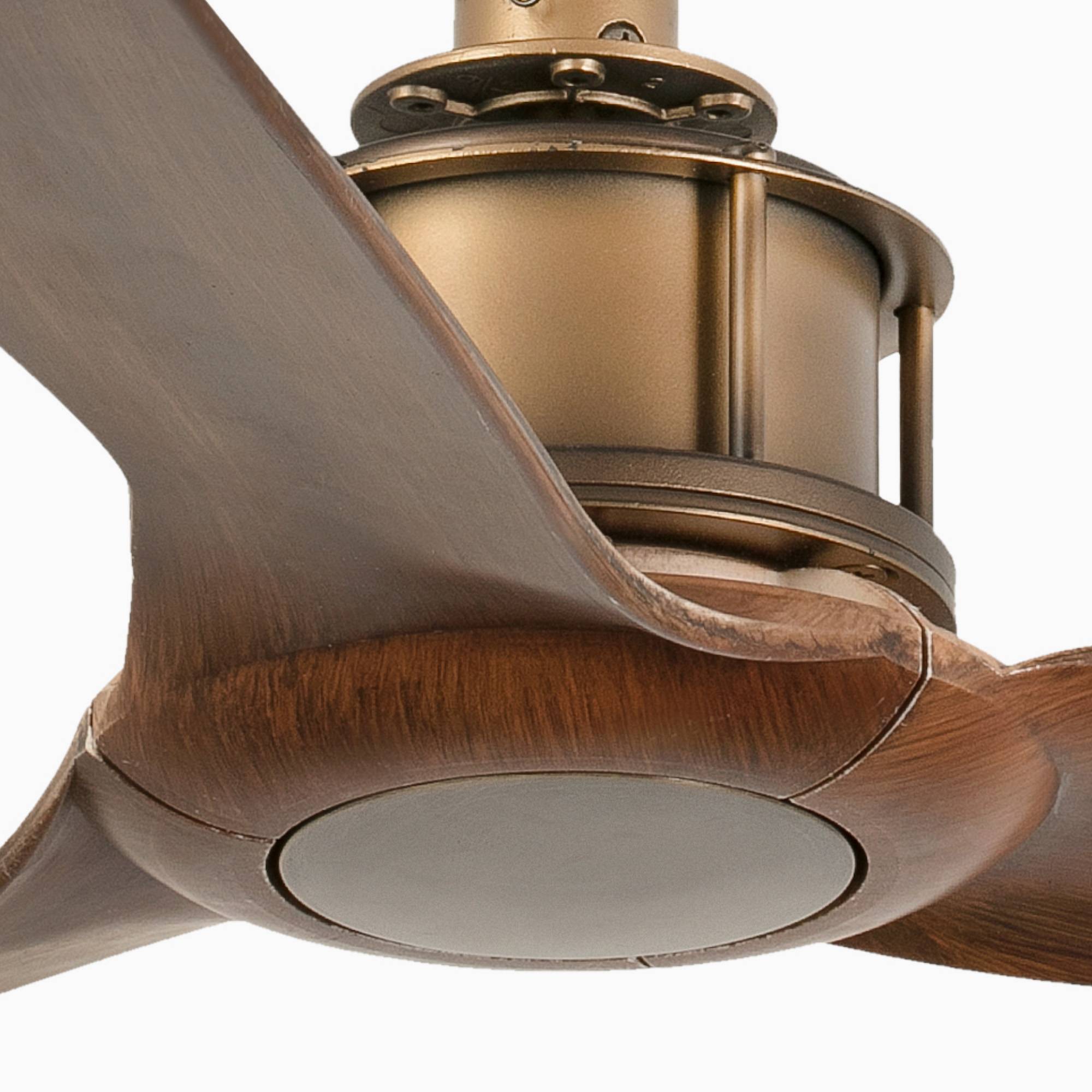 DC Deckenventilator Just Fan Messing / Walnuss