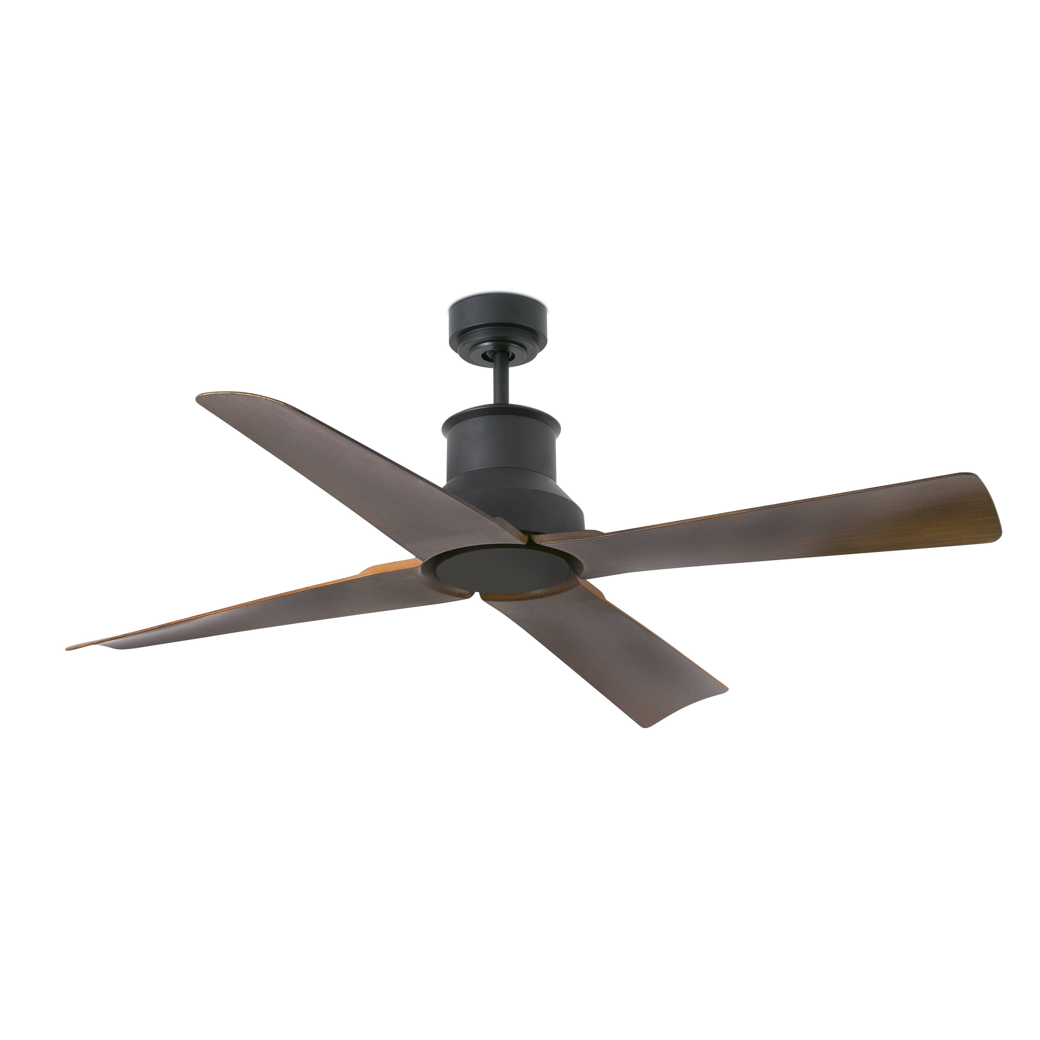 Outdoor DC Deckenventilator Winche Schwarz mit Fernbedienung