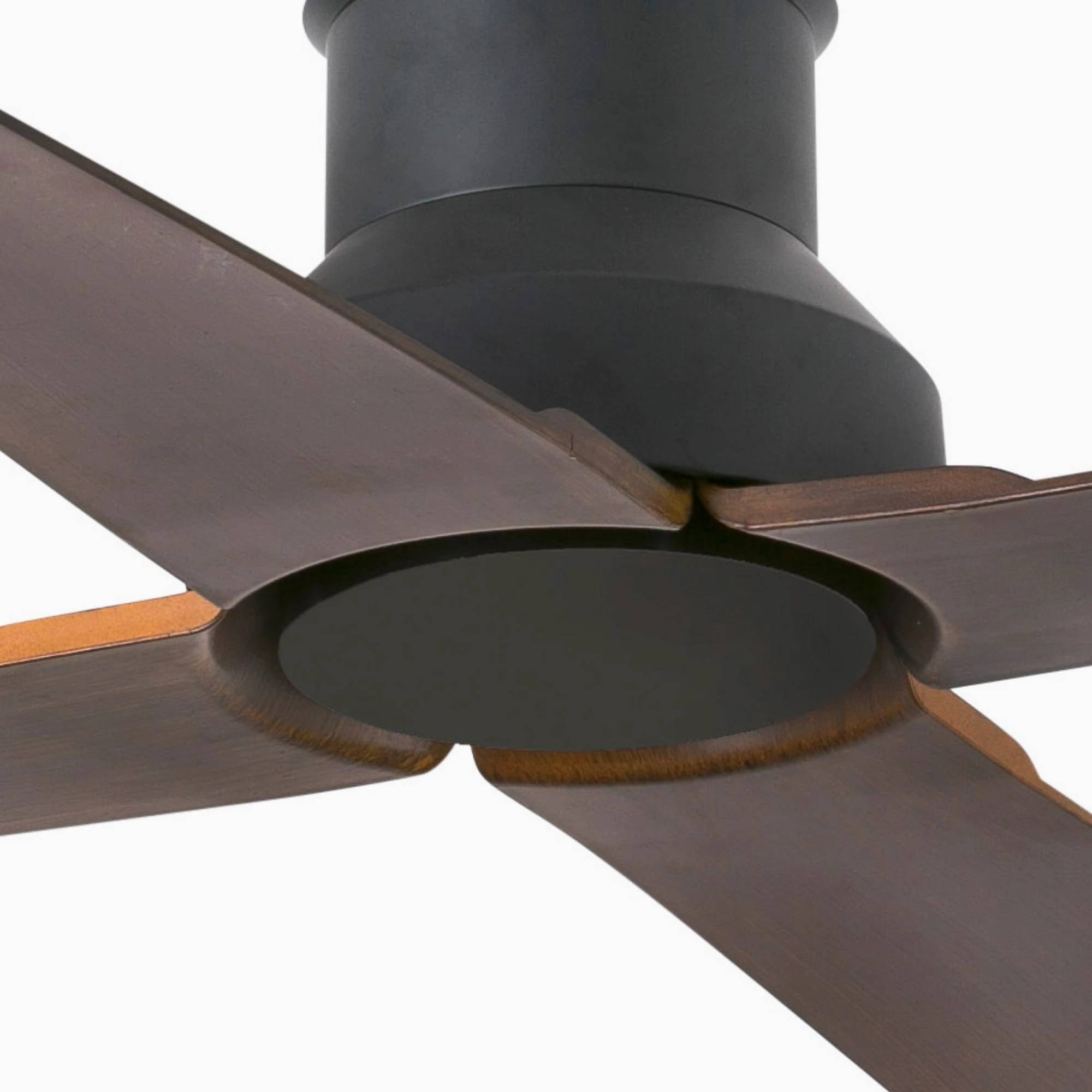 Outdoor DC Deckenventilator Winche Schwarz mit Fernbedienung