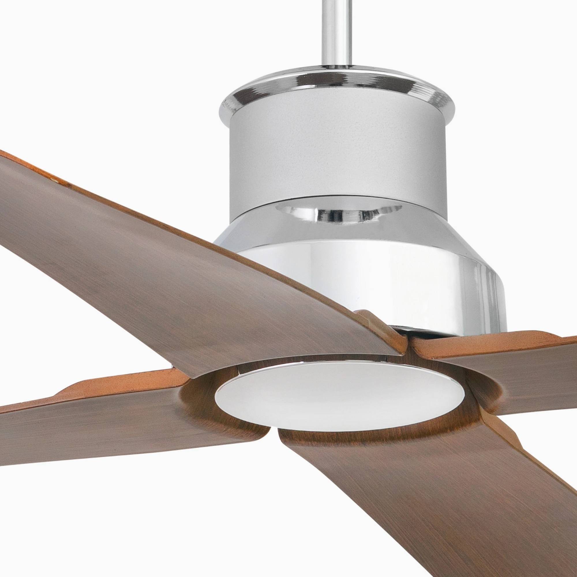 DC Deckenventilator Winche Chrom mit Fernbedienung