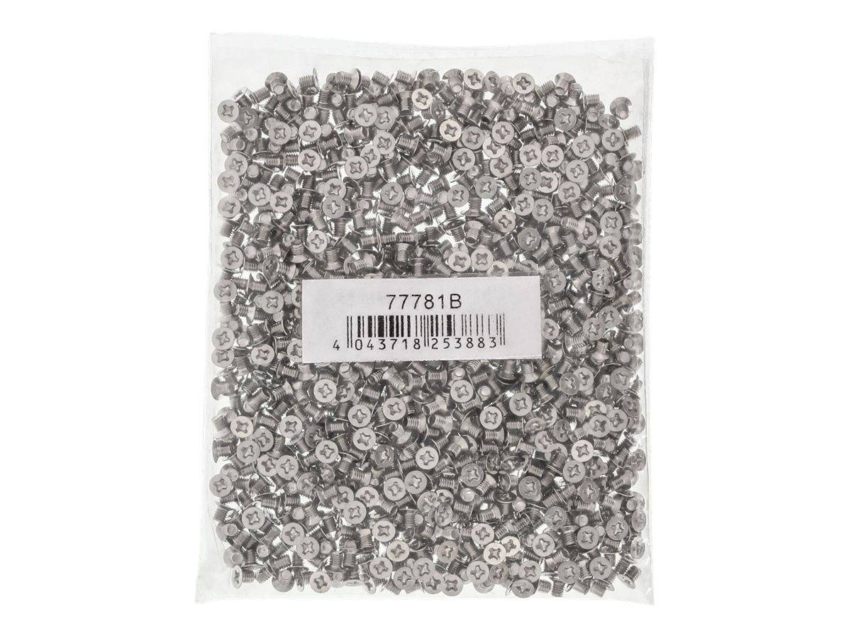 INLINE - Schraubenset - f. 2,5"" HDD/SSD - 3mm - flacher Senkkopf - silber 1000er Pack