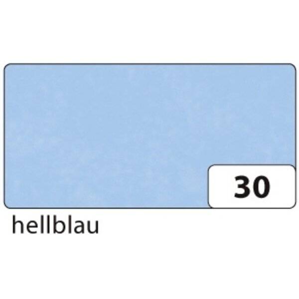 Transparentpapier - 42g 70 x 100 cm gefalzt 25 Bogen hellblau.