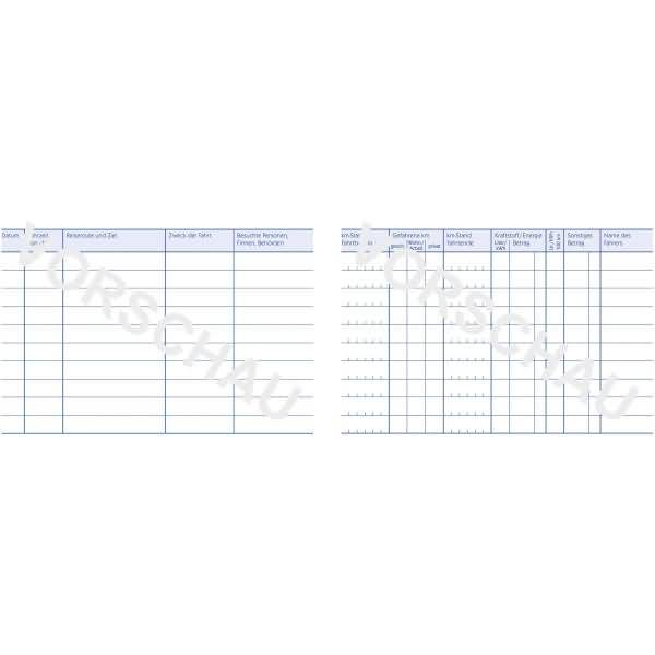 Fahrtenbuch PKW A6 quer RC 64 Seiten (für 310 Fahrten)