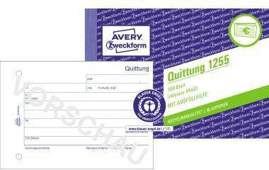 Avery Zweckform Quittung 1255 A6 100Blatt