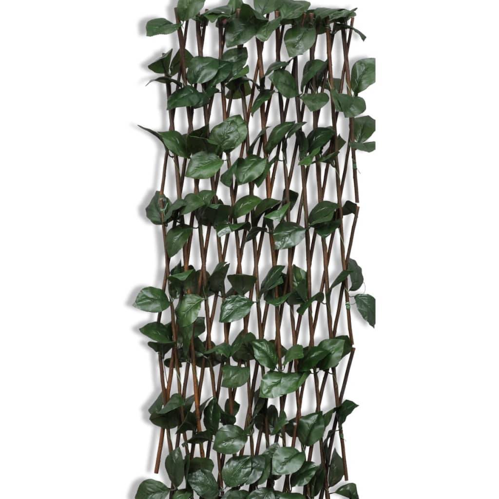 vidaXL Weidengitter 5 Stk. mit künstlichen Blättern 180×90 cm