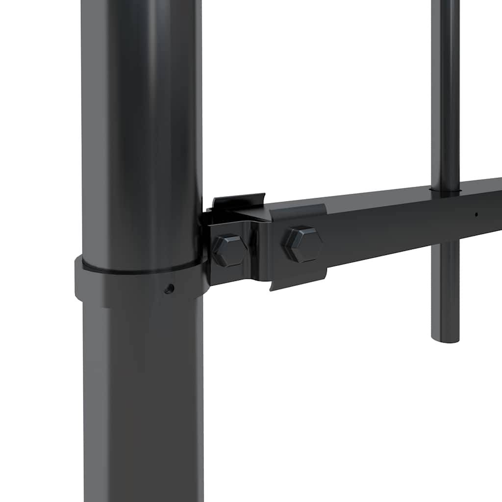 vidaXL Gartenzaun mit Bügel-Design Stahl 8,5 x 0,8 m Schwarz