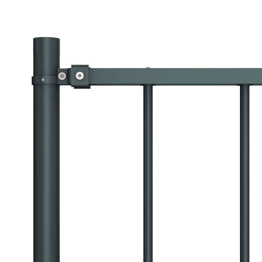 vidaXL Zaunfeld mit Pfosten Pulverbeschichteter Stahl 1,7 x 1,25 m