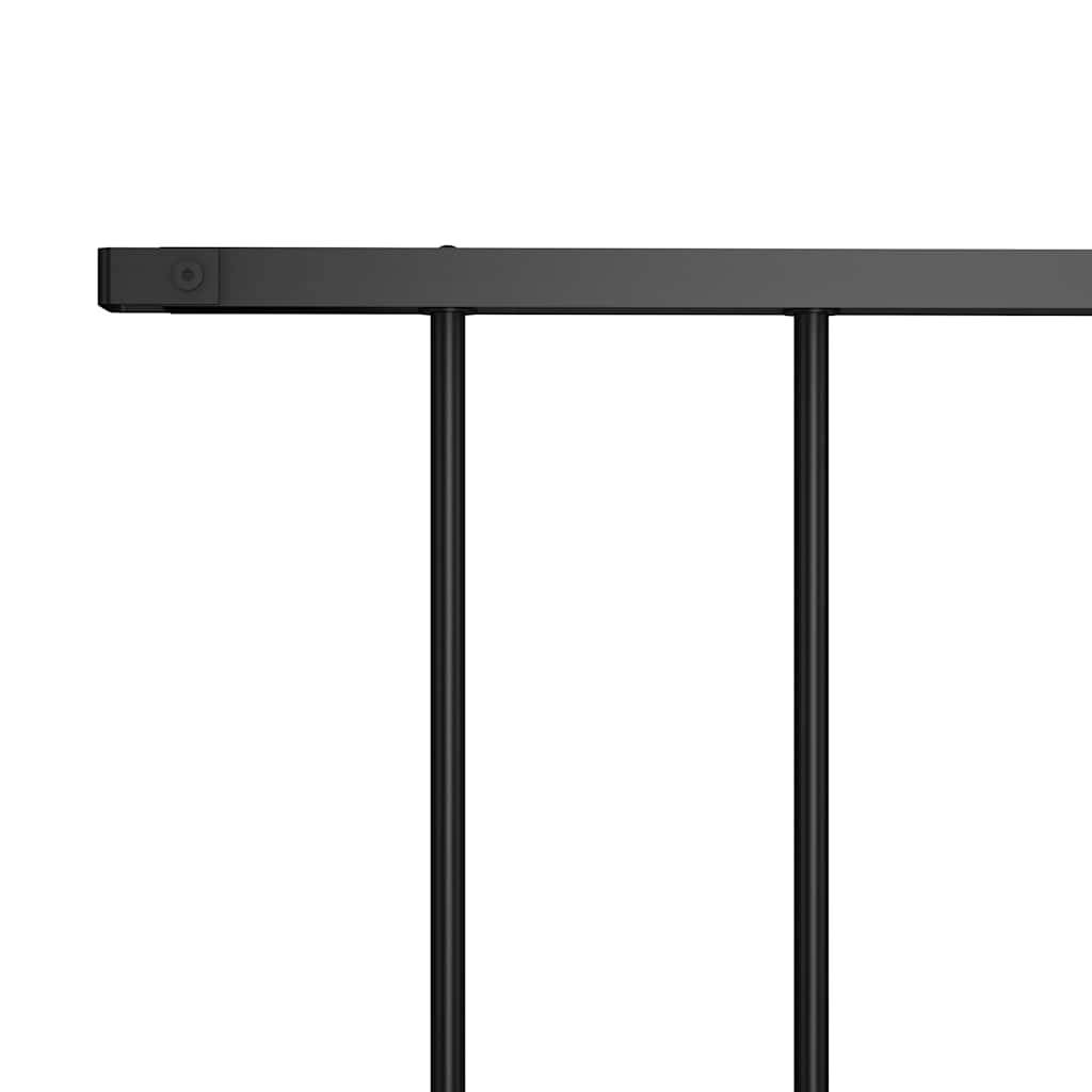 vidaXL Zaunfeld Pulverbeschichteter Stahl 1,63x1 m Schwarz