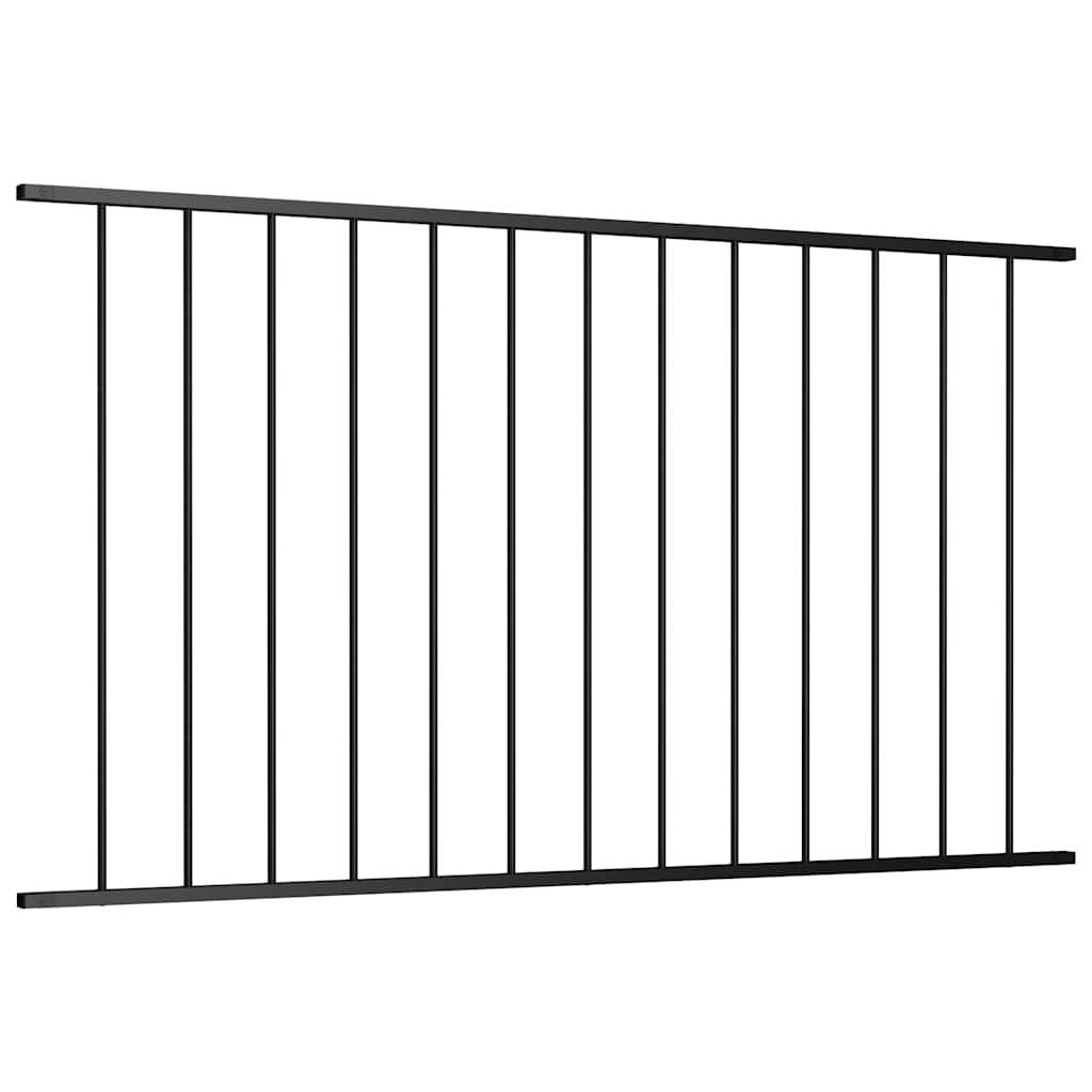 vidaXL Zaunfeld Pulverbeschichteter Stahl 1,63 x 1,17 m Schwarz