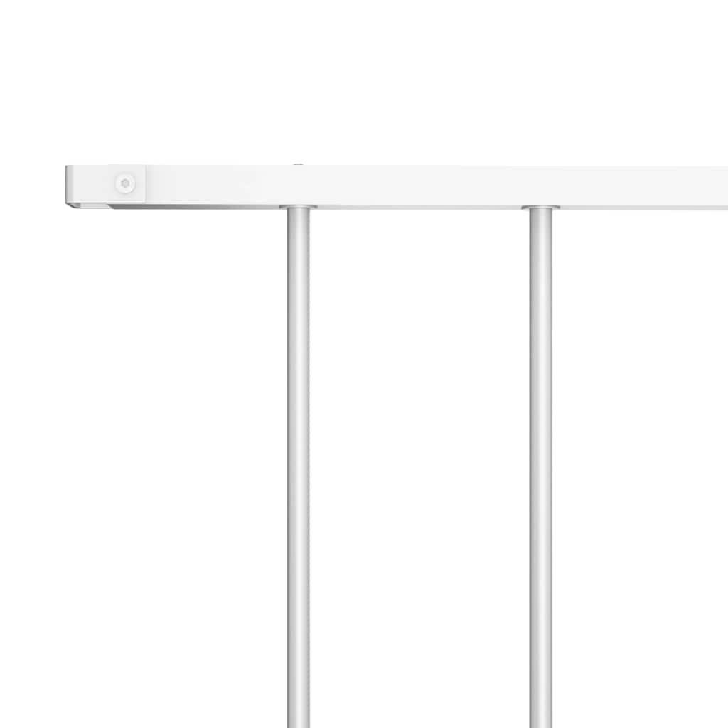 vidaXL Zaunfeld Pulverbeschichteter Stahl 1,63 x 0,75 m Weiß