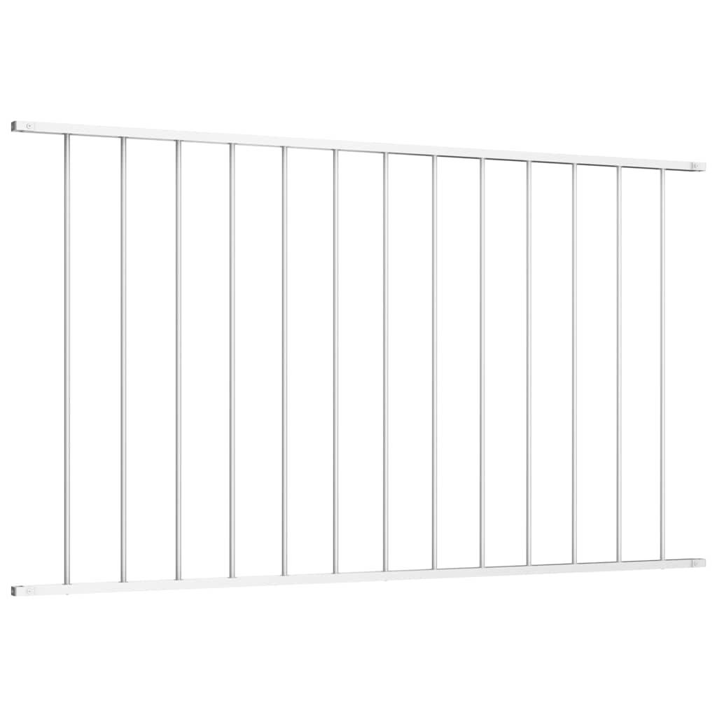 vidaXL Zaunfeld Pulverbeschichteter Stahl 1,63 x 1,17 m Weiß